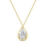 Lab Grown Diamond Pear-Shaped Bezel Pendant in 14K Yellow Gold &#40;1/2 ct. tw.&#41;