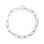 Paperclip Chain Bracelet in Sterling Silver, 7.5&quot;