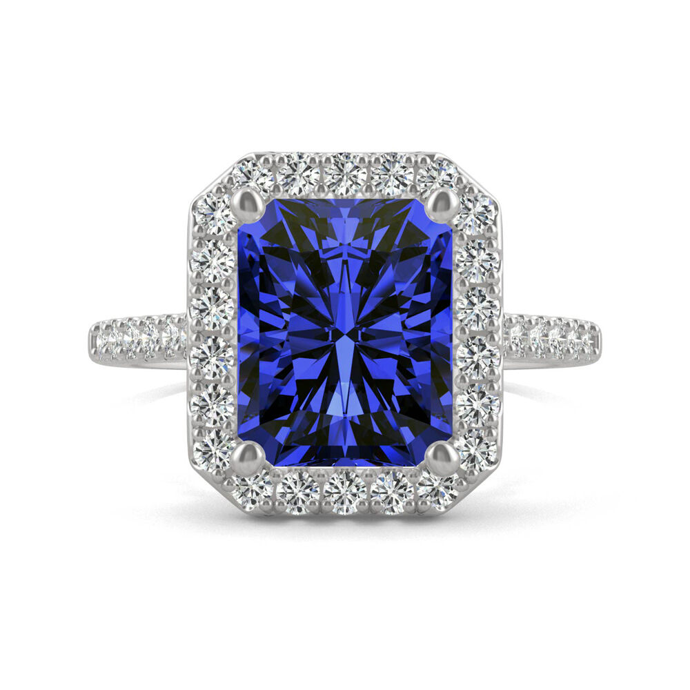 Created blue sale sapphire ring