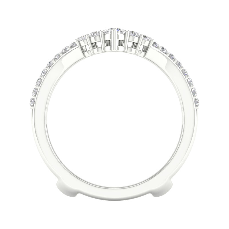 Double-Chevron Diamond Ring Insert in 14K White Gold &#40;1/2 ct. tw.&#41;