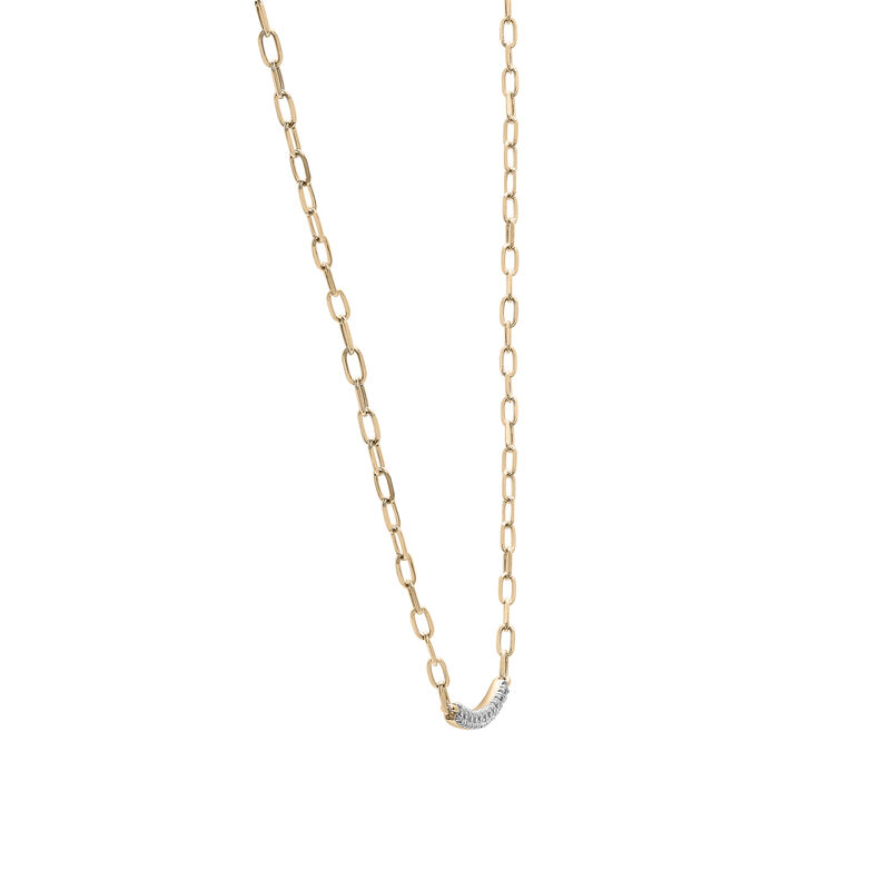 Diamond Curved Bar Necklace in Vermeil &#40;1/7 ct. tw.&#41;