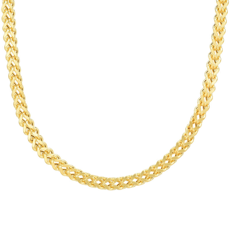 Square Franco Link Chain in 14K Yellow Gold, 3MM, 18&rdquo;