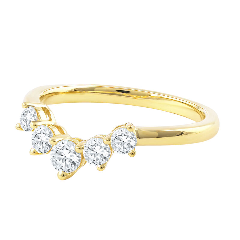 Lab Grown Diamond Contour Band in 14K Yellow Gold &#40;1/2 ct. tw.&#41; 