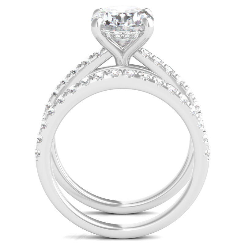 Lab Grown Diamond Oval Bridal Set in 14K Gold