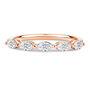 Lab Grown Diamond Marquise-Cut 5-Stone Anniversary Band in 14K Rose Gold