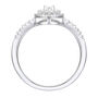 Round and Baguette Diamond Halo Promise Ring in Sterling Silver &#40;1/3 ct. tw.&#41;