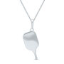 Diamond Pickleball Pendant in Sterling Silver