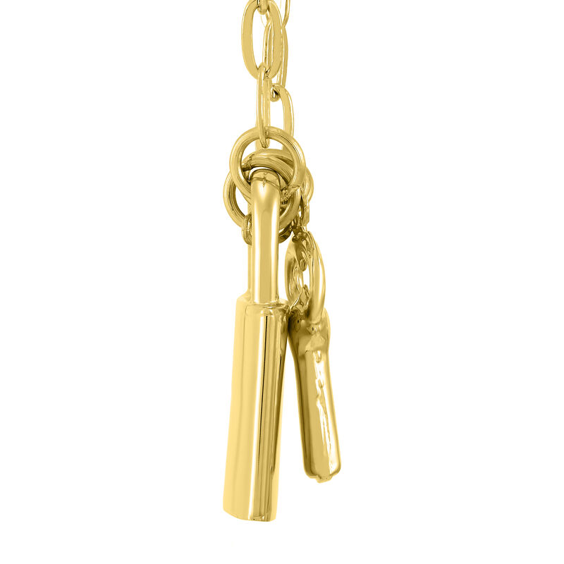 Lock and Key Paperclip Necklace | 14K Yellow Gold | Size 17 | Helzberg Diamonds