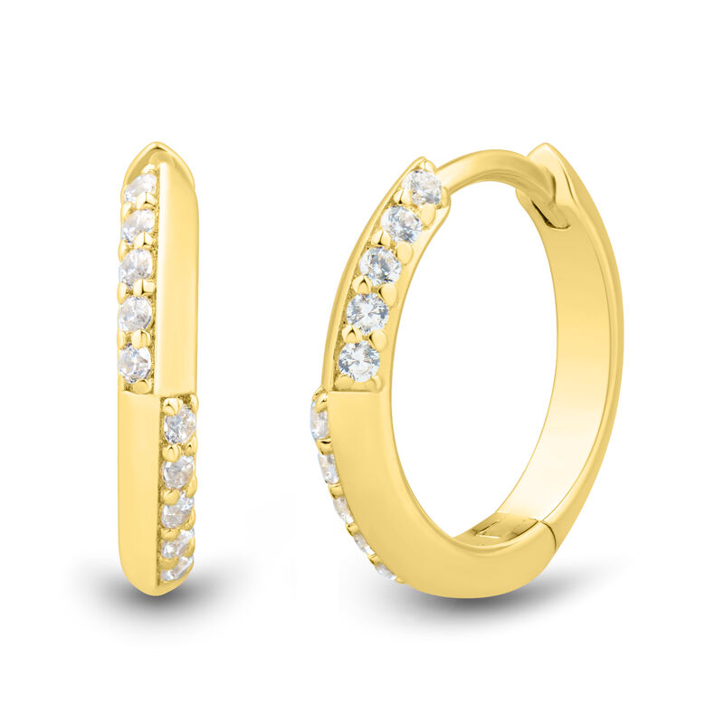 Lab Grown Diamond Hoop Earrings in Vermeil 14.5MM &#40;1/5 ct. tw.&#41;