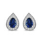 Pear-Shaped Lab Created Blue &amp; White Sapphire Earrings in Sterling Silver