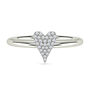 Diamond Heart Ring in 10K Gold &#40;1/10 ct. tw.&#41;