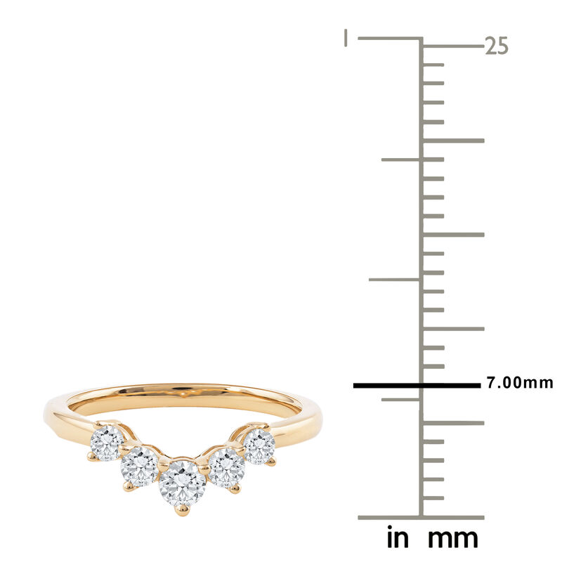 Lab Grown Diamond Contour Band in 14K Yellow Gold &#40;1/2 ct. tw.&#41; 