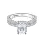 Clover Lab Grown Diamond Elongated Cushion-Shaped Engagement Ring in Platinum &#40;2 1/2 ct. tw.&#41;