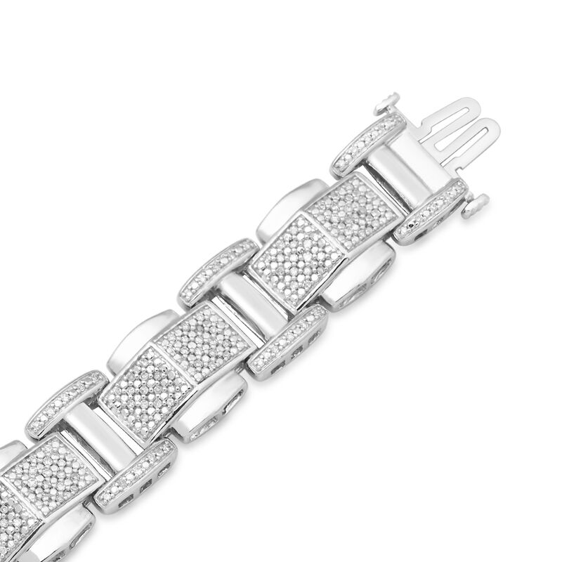 Men&#39;s Diamond Bracelet in Sterling Silver &#40;1 ct. tw.&#41;