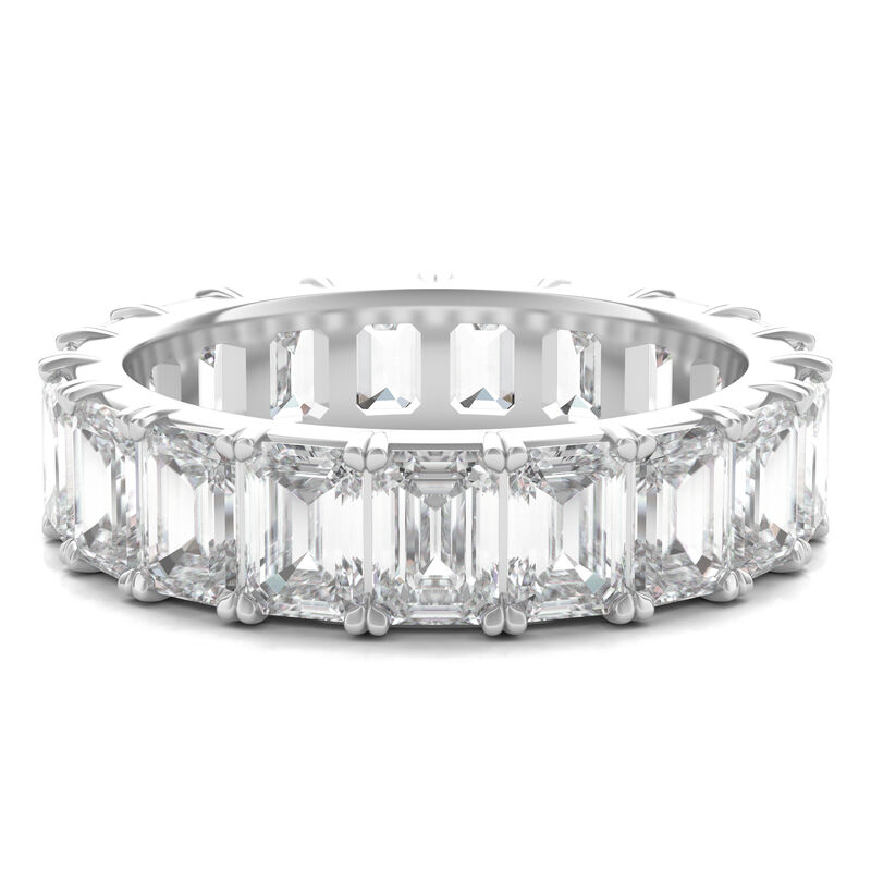 Lab Grown Emerald-Cut Diamond Eternity Band in Platinum &#40;7 ct. tw.&#41;