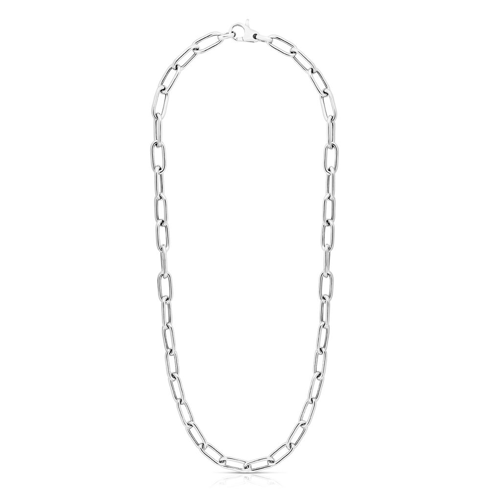 Reclaimed Vintage unisex carabiner chain necklace in silver | ASOS