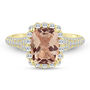 Juliet Morganite and Diamond Engagement Ring in 14K Yellow Gold &#40;5/8 ct. tw.&#41;