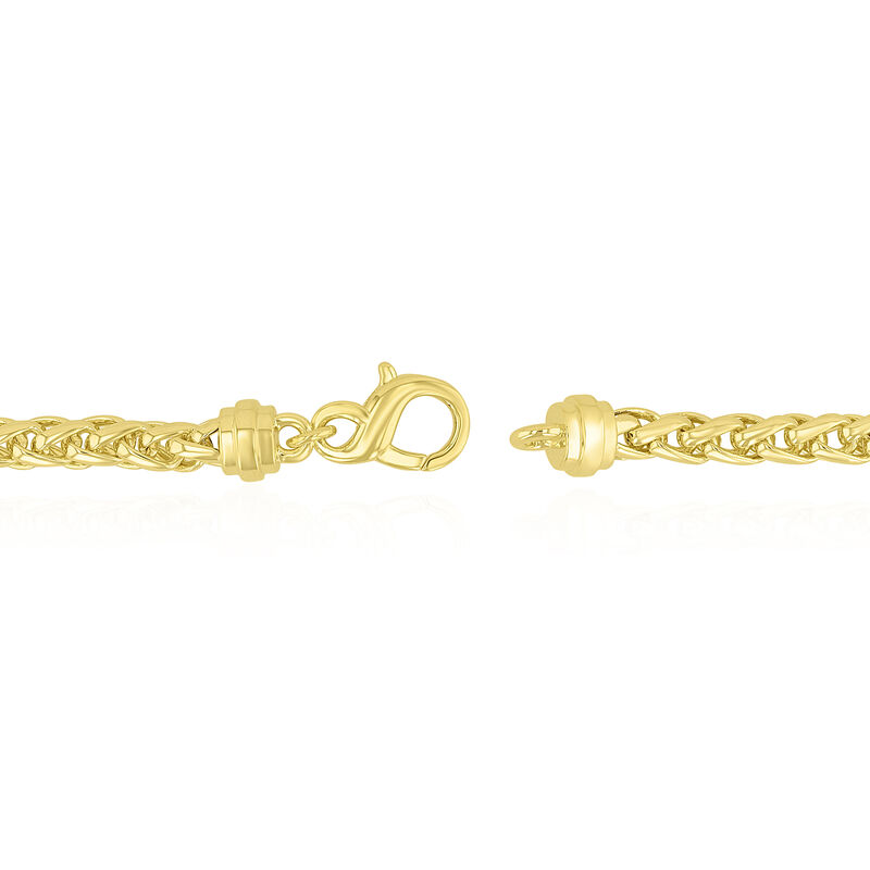 Men&#39;s Wheat Chain Bracelet in Vermeil