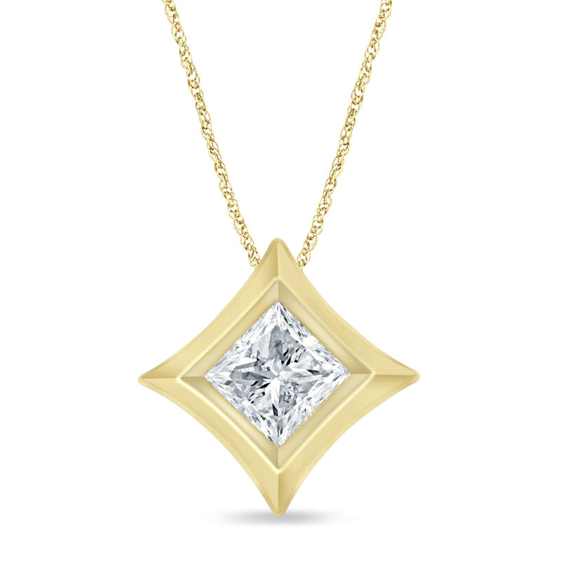 Diamond Starra Pendant in 14K Gold