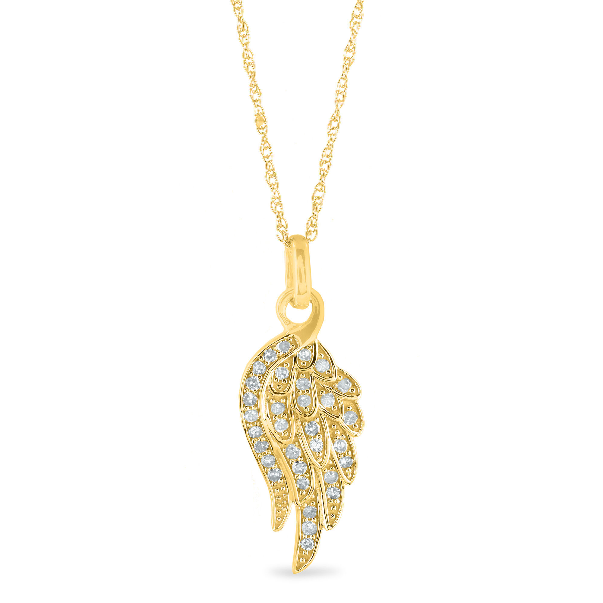 Buy Diamond Silhouette Angel Necklace - 14K Gold – Saracino Custom Jewelry