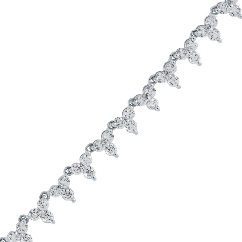 Lab Grown Diamond Cluster Necklace in 14K White Gold &#40;3 ct. tw.&#41;