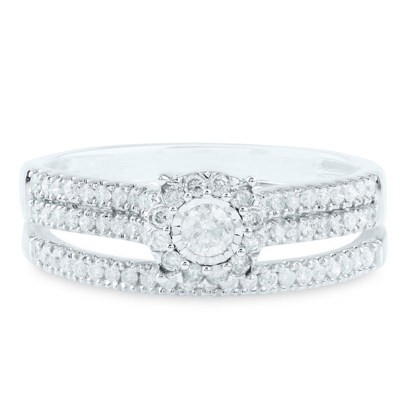 Diamond Engagement Ring Set in 14K White Gold &#40;1/2 ct. tw.&#41;