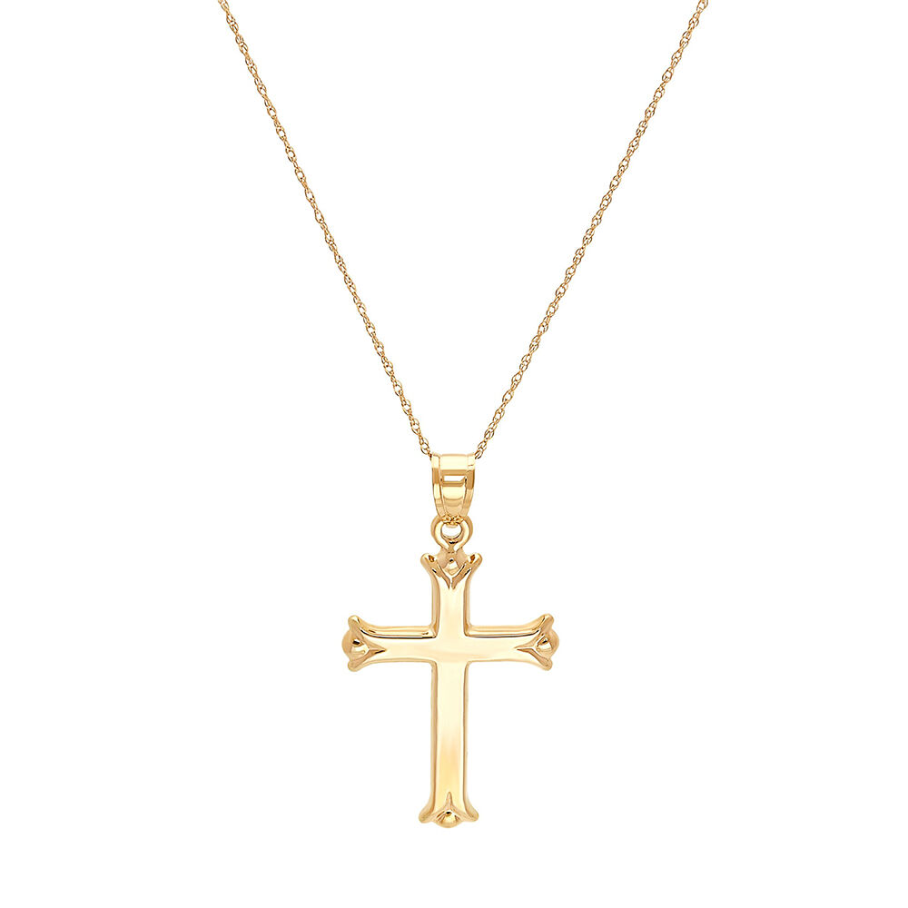 Cross Pendant in 14K Yellow Gold | Helzberg Diamonds