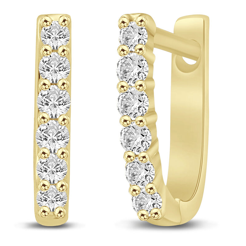 Diamond Huggie Earrings in 10K Gold &#40;1/4 ct. tw.&#41;