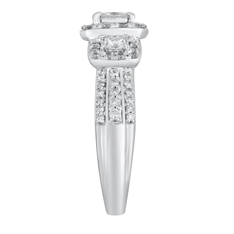 Three-Stone Diamond Engagement Ring in 14K White Gold &#40;1 ct. tw.&#41; 