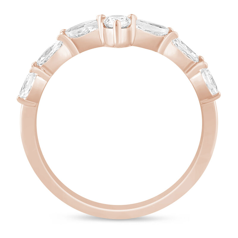 Lab Grown Diamond Pear &amp; Marquise-Cut Chevron Ring Enhancer in 14K Rose Gold &#40;1/2 ct. tw.&#41;