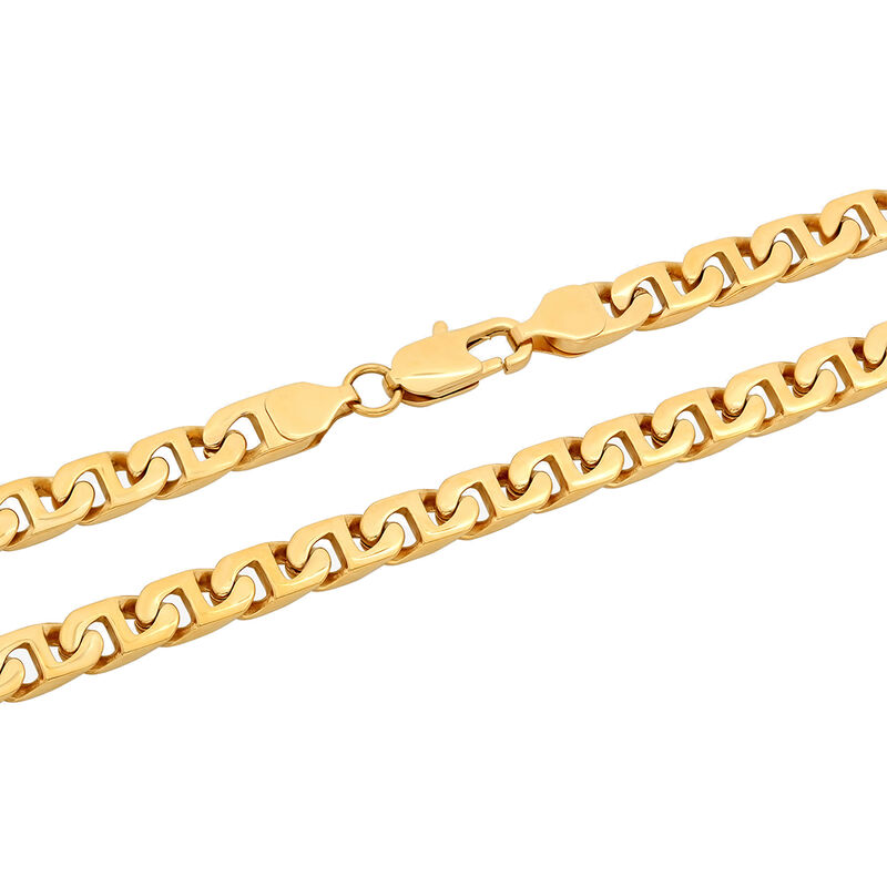 Light Beveled Curb Chain in 14K Yellow Gold, 22”