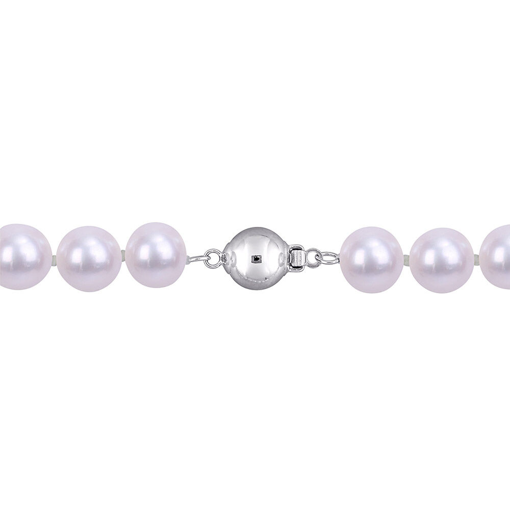 Cultured Freshwater Pearl Necklace in Sterling Silver, 18”