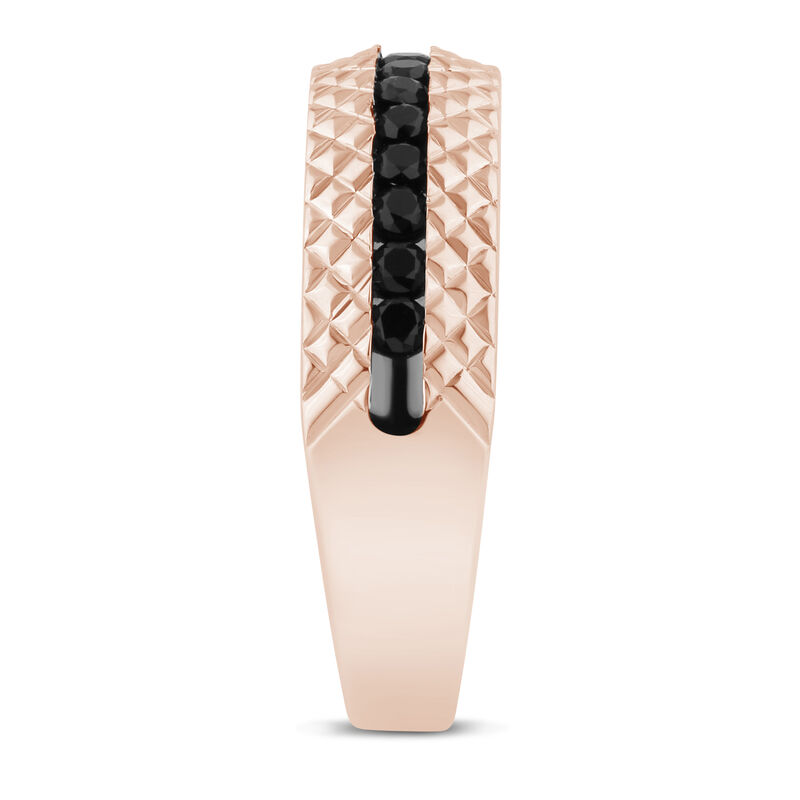 Black Diamond Band in 10K Rose Gold &#40;1/2 ct. tw.&#41;