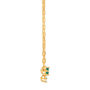 Lab Grown Diamond Accent and Lab-Created Emerald Necklace in 10K Yellow Gold