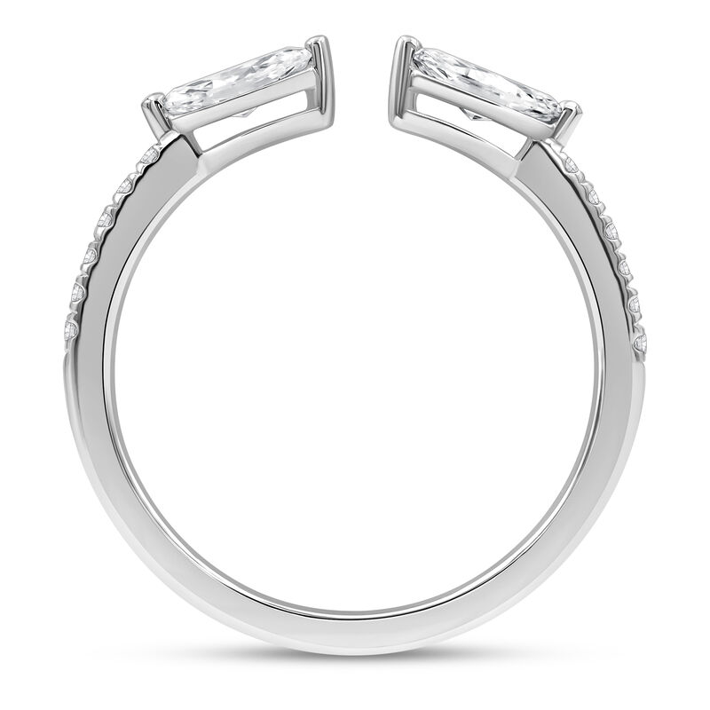 Lab Grown Diamond Marquise-Cut Cuff Band in 14K White Gold &#40;1/2 ct. tw.&#41;