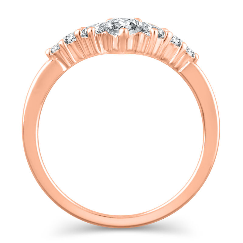 Lab Grown Diamond Chevron Contour Band in 14K Rose Gold &#40;1/2 ct. tw.&#41;