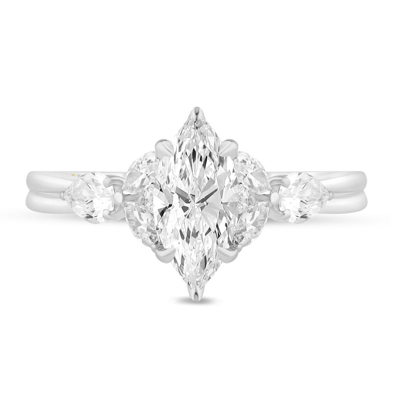 Winnie Marquise-Shaped Engagement Ring in 14K White Gold &#40;1 3/8 ct. tw.&#41;