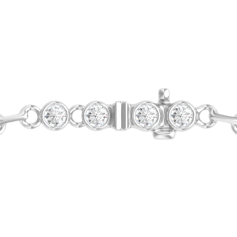 Lab Grown Diamond Bezel Station Necklace in 18K White Gold, 16&rdquo; &#40;4 3/4 ct. tw.&#41;