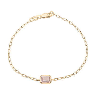 Gemstone Emerald-Cut Bracelet in Vermeil