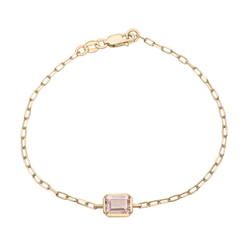 Morganite Emerald-Cut Bracelet in Vermeil