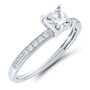 1/2 ct. tw. Princess-Cut Diamond Engagement Set in 14K White Gold