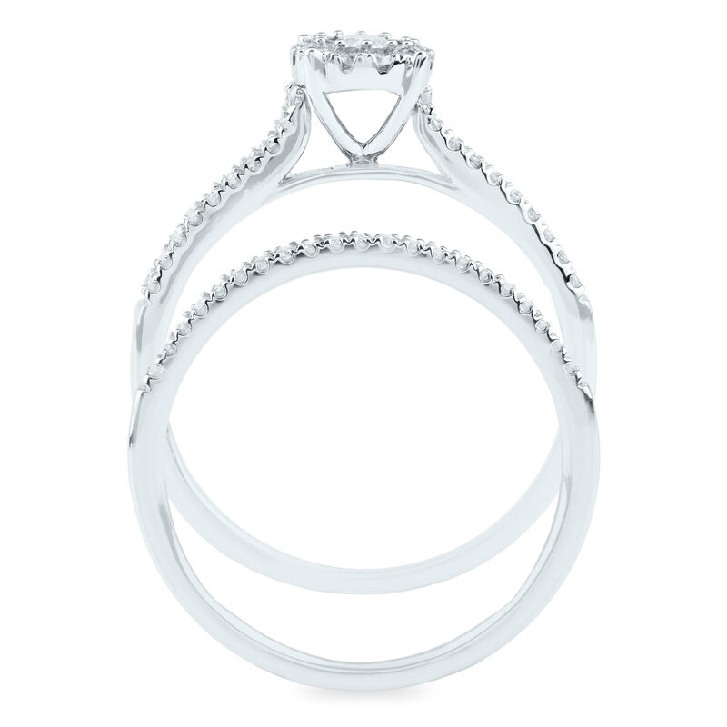 Diamond Engagement Ring Set in 14K White Gold &#40;1/2 ct. tw.&#41;