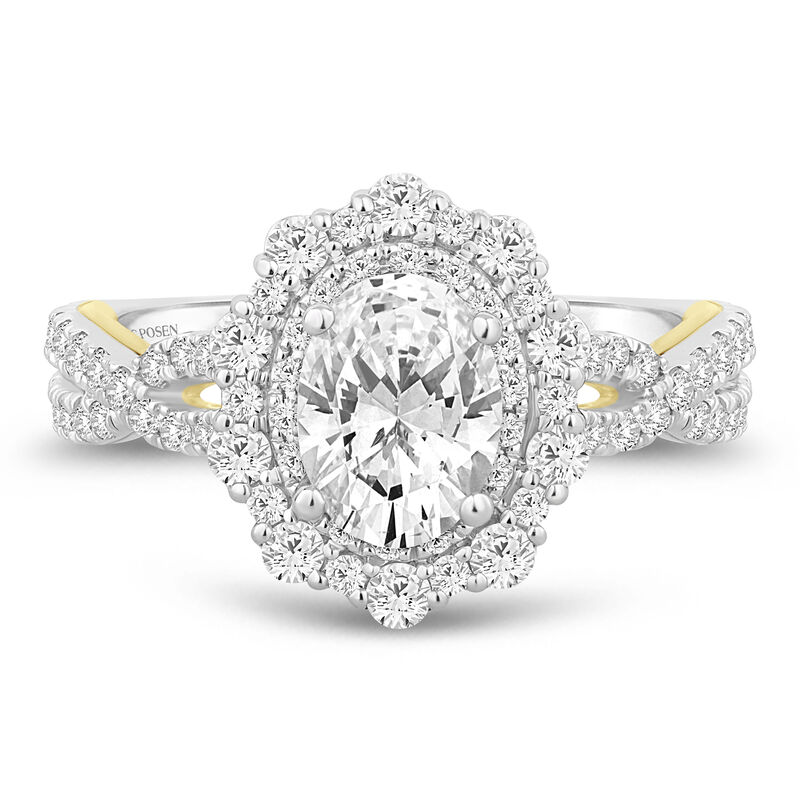 Lab Grown Diamond Double Halo Engagement Ring in 14K White Gold &#40;1 3/4 ct. tw.&#41;