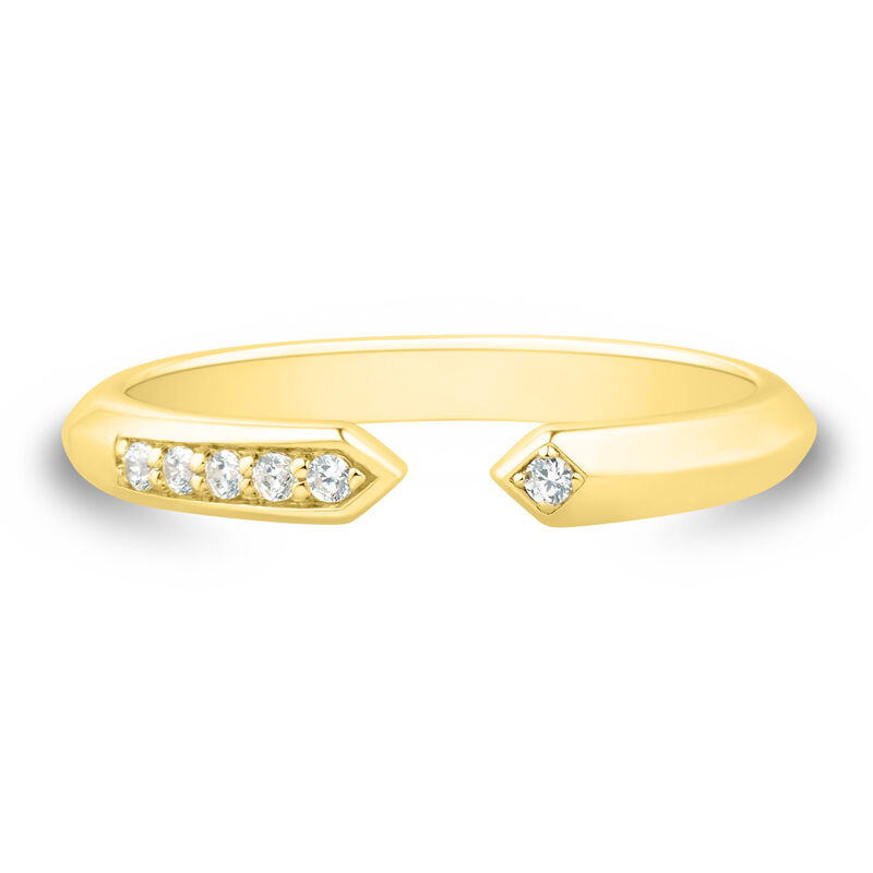 Lab Grown Diamond Accent Open Ring in Vermeil