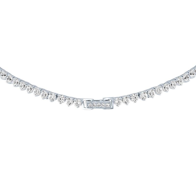 Helzberg Diamonds Lab Created White Sapphire Tennis Necklace