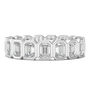 Emerald-Cut Lab Grown Diamond Bezel-Set Eternity Band in 14K White Gold &#40;2 1/2 ct. tw.&#41;