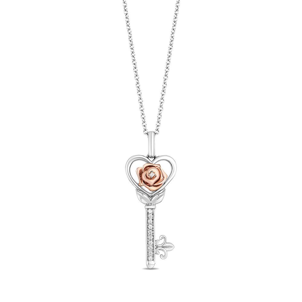 Disney belle sale rose necklace