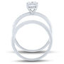 1/2 ct. tw. Princess-Cut Diamond Engagement Set in 14K White Gold