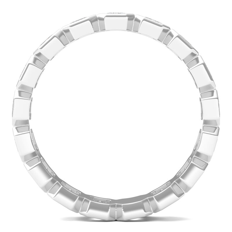 Emerald-Cut Lab Grown Diamond Bezel-Set Eternity Band in 14K White Gold &#40;2 1/2 ct. tw.&#41;