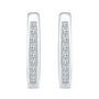 Diamond Channel-Set Hoop Earrings in 10K White Gold &#40;1 ct. tw.&#41;